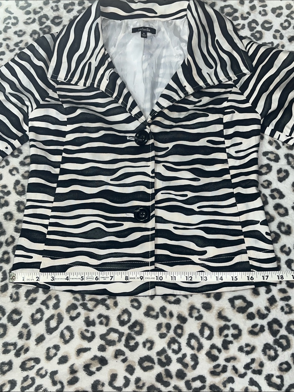 Rafaella Black & White Zebra Print Jacket - Picture 11 of 13
